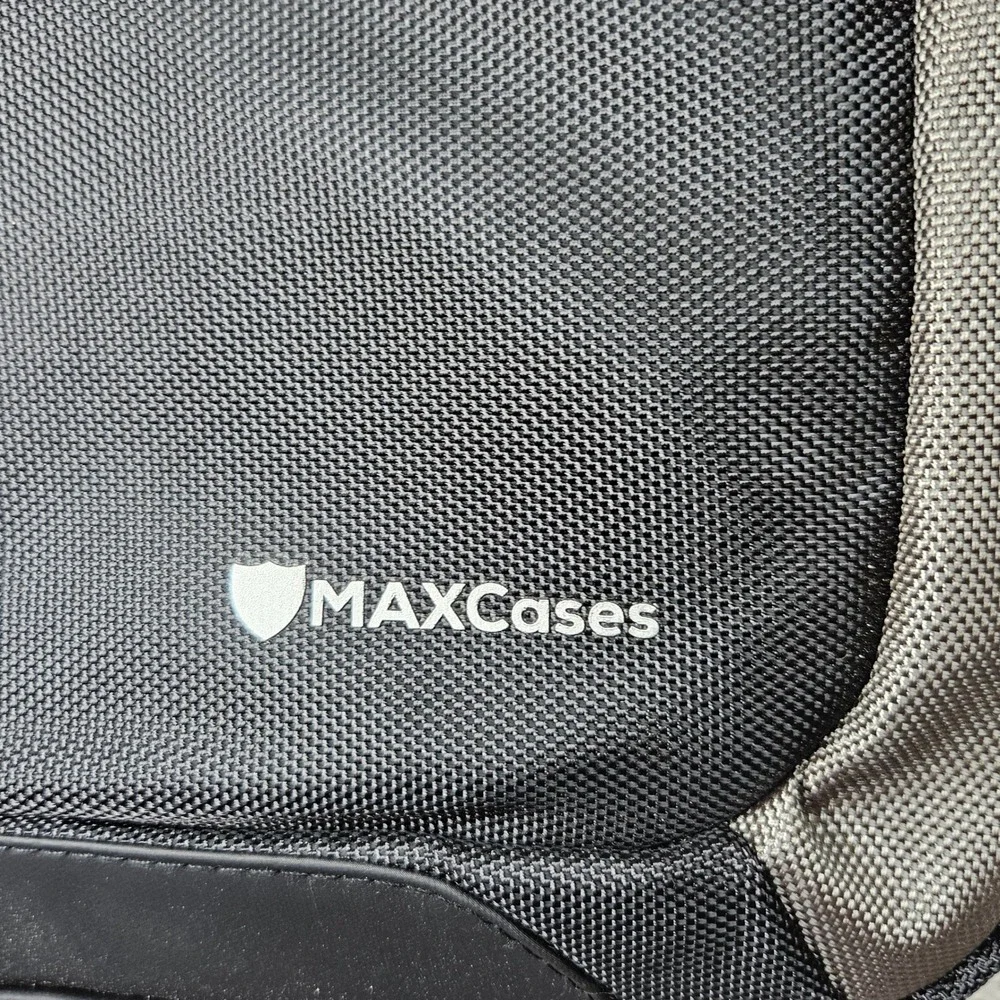 MAXcases‎ Black Gray Slim Tech Backpack Laptop Bag with USB Charging Port